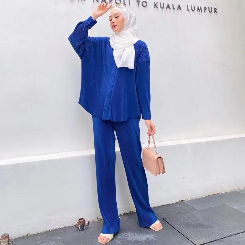 One Set Priscet Premium Muslim Panjang Celana Cutbray 1