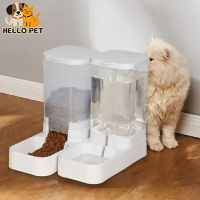 3.8L Pet Automatic Feeders Large CapacityWater Fountain Plastic Water Bottle Cat Dog