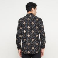 Gambar Vanfive Kemeja Koko Batik Shanghai Lengan Panjang Pria Slim Fit Hitam B1759 - M dari Vanfive Store Kota Administrasi Jakarta Selatan 3 Tokopedia