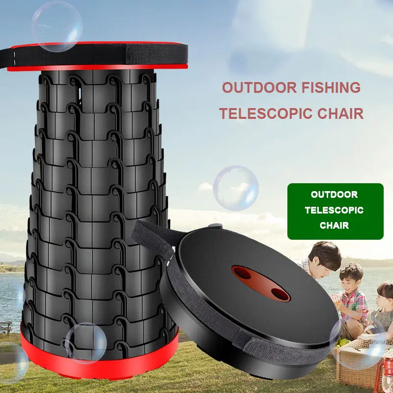 Telescopic Stool Retractable Folding Adjustable Outdoor Play Queue Waiting Household Plastic Stool fishing chair foldable for camping