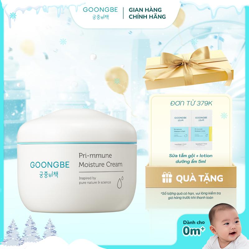  Kem Dưỡng Ẩm GOONGBE Pri-mmune Moisture Cream Giúp Dưỡng Ẩm Chuyên sâu Cho Da Bé Mềm Mượt 180ml 