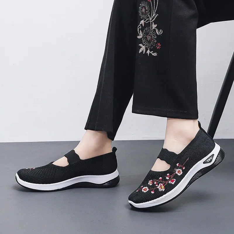 LVR FREE BOX LV0328 Sepatu Slip On Sepatu Wanita Motif Bunga Premium Quality 7