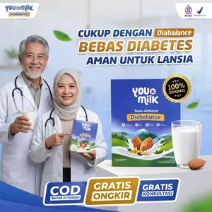[PAKET 1] You&Milk Diabalance - Susu Alomond Sehat Rendah Gula Bantu Masalah Diabetes Kebas Kesemutan Dengan Pemanis Alami Stevia Original HERBAL ALAMI