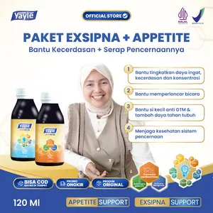 [EXCLUSIVE CUT ANGGI] YAYLE EXSIPNA + APPETITE MEMBANTU KECERDASAN DAN PENYERAPAN PENCERNAAN MULAI 1+ | Ukuran 120 - 200 ml