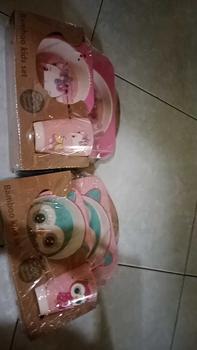 Product Review of Set Alat Makan 5 in 1 Bamboo Fiber Piring Makan Anak Balita Peralatan Makan BMT005 Anak-Anak Garpu from f**y 0
