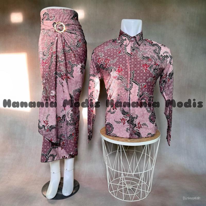 Product Introduction of KEMEJA BATIK LENGAN PANJANG COUPLE ROK LILIT / BATIK ROK LILIT PASANGAN / KEMEJA BATIK SET ROK LILIT 41