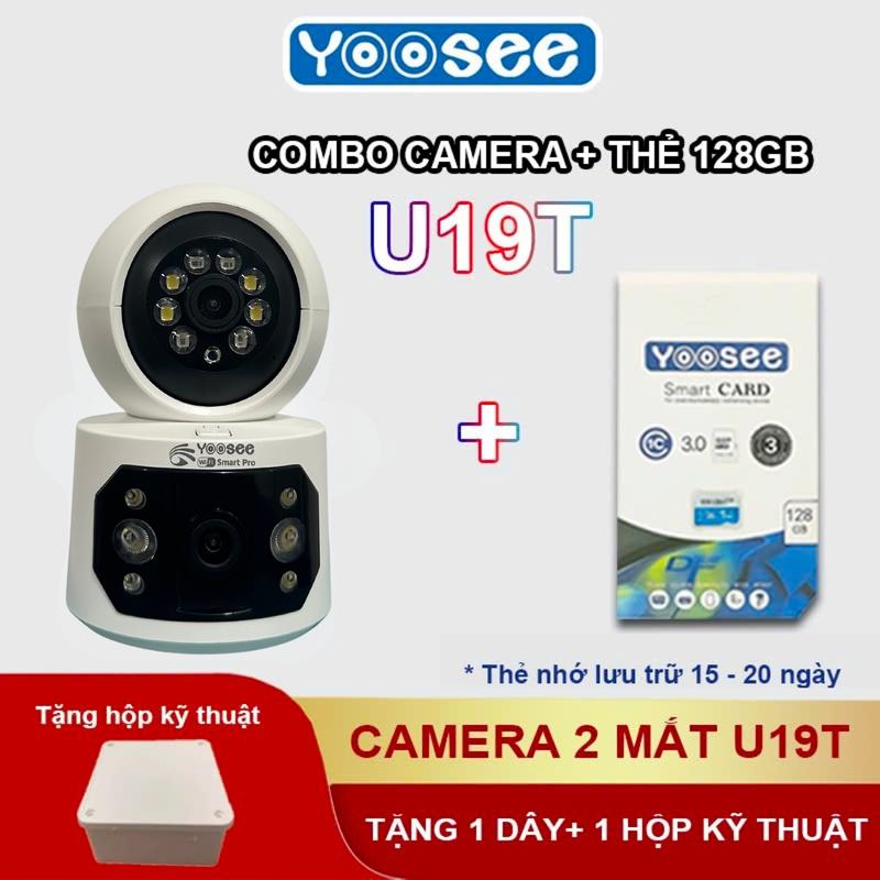    Kèm thẻ 128G   Camera Yoosee 2 mắt trong nhà QUAY ĐÊM CÓ MÀU - Đàm thoại 2 chiều - Cảnh báo chống trộm - Theo dõi chuyển động 