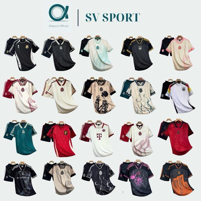 Bộ quần áo bóng đá đồ đá banh 2025 Logo thêu - Vải thun lạnh cao cấp SV SPORT bộ đồ đá bóng nam nữ