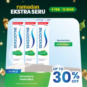 Sensodyne Toothpaste Pasta Gigi Sensitif Essensial Care Fresh Mint 3x100gr - TRIPLEPACK