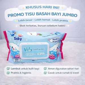 TISU BAGUS - Tisu Basah Jumbo Bayi Termurah – Baby Wet Wipes Non Alkohol & Tanpa Pewangi