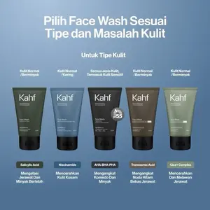 Kahf Face Wash 100 ml - Sabun Cuci Muka Pria untuk Membantu Mencerahkan Wajah - Suitable for Daily Use