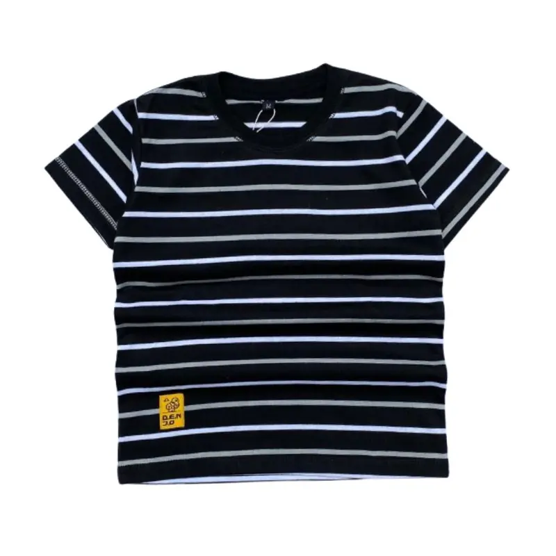 Baju Kaos Anak Laki Laki Motif Salur Umur 1-12 Tahun Cotton Combed Distro Kids Bunda Perempuan 6
