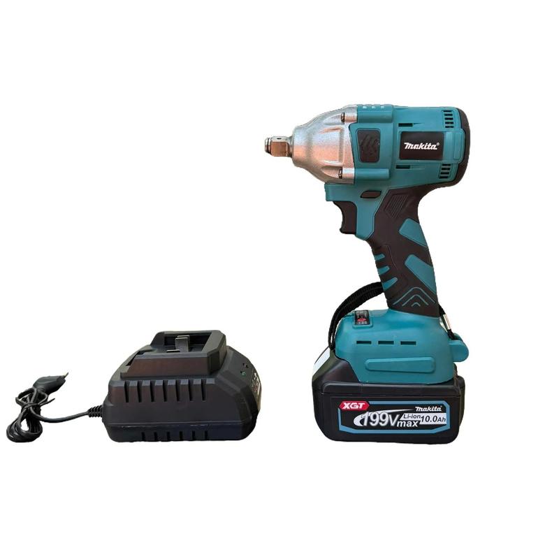 MÁY siết bulong Makita bộ 1 pin không vỏ hộp động cơ không chổi than mở ốc bắt vít bắn tôn khoan tường