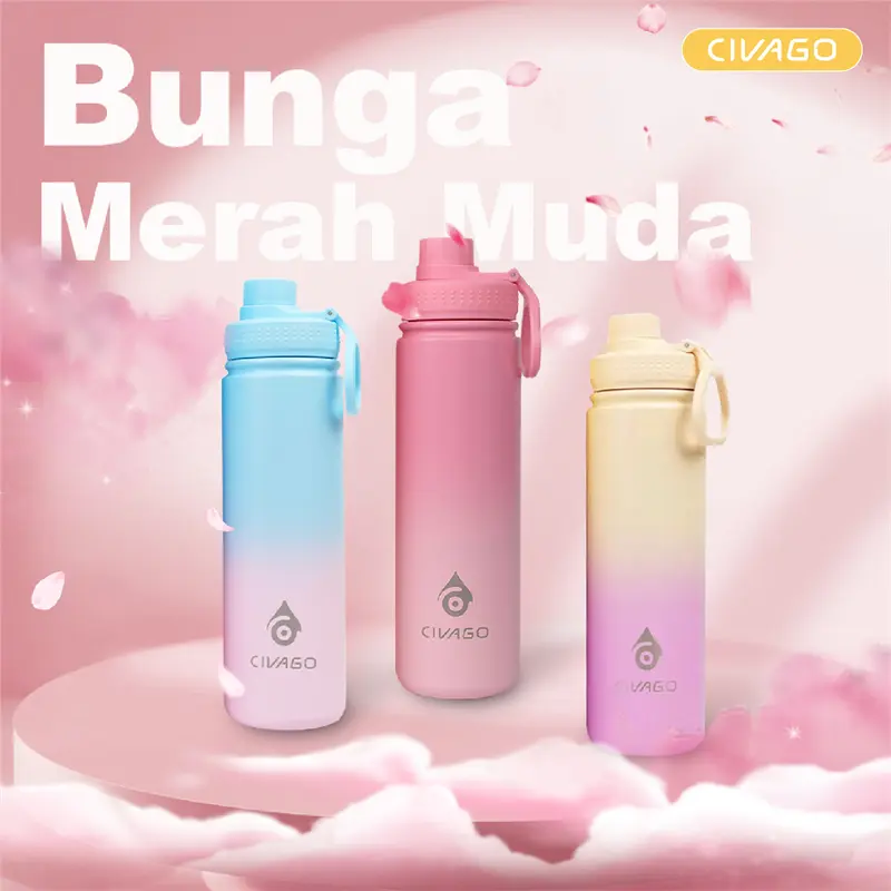 CIVAGO（22oz/650ml）Baja tahan karat Tumbler Mulut Lebar dengan Tutup Botol Air Olahraga Terisolasi Vakum Panas dan Dingin 4
