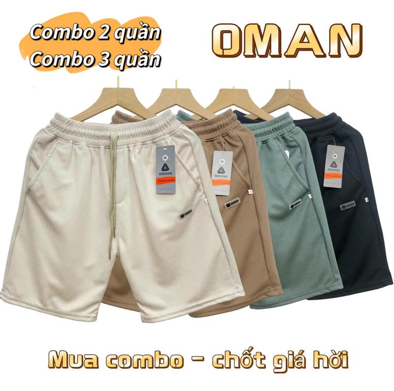   40-95kg  Combo Quần Short Chất Thun Tổ Ong Thoáng Mát Quần Đùi Nam Nữ - OMANFASHION 