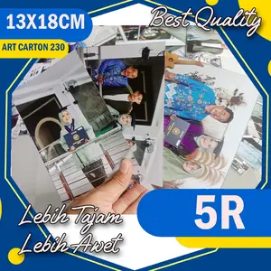 TERMURAH!!! 10Pcs CETAK FOTO 5R (13x18cm) Art Carton 230 Laser Awet