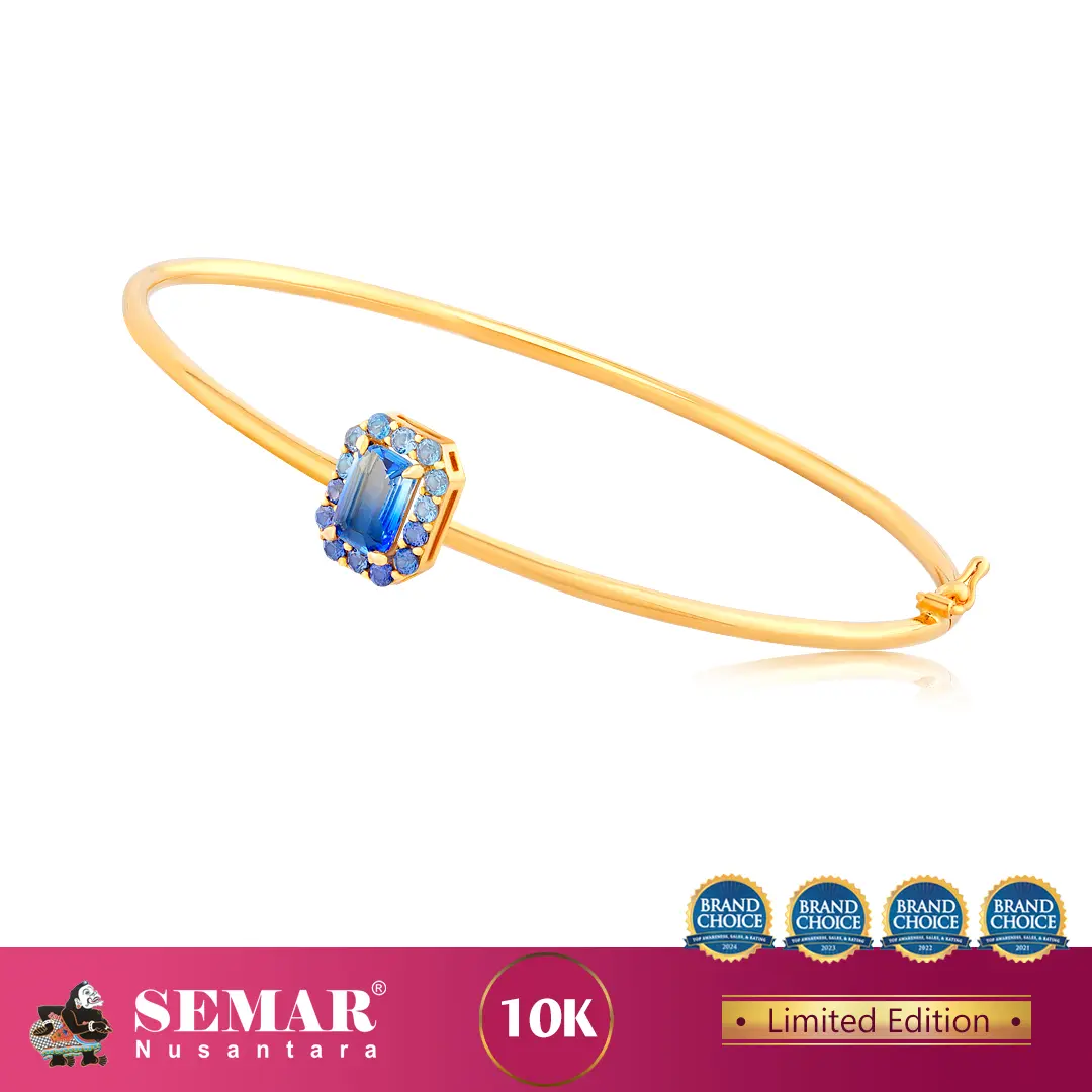 Gelang Emas Orola Serenity Emerald Bangle Collection Gold 10K Semar Nusantara - Limited Edition