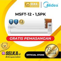 Gambar AC MIDEA MSFT-12CRN8 + PASANG AC SPLIT 1,5 PK STANDARD GOLDEN COATING HYPER GRAPFINS - PASANG 0.5mm1 dari Selka ID Specialist AC Kota Administrasi Jakarta Barat 1 Tokopedia