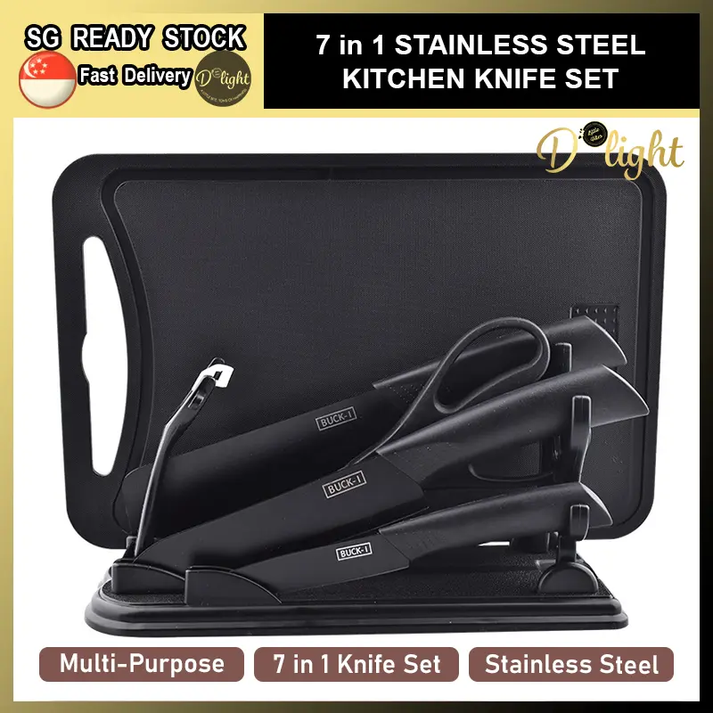 7 in 1 Stainless Steel Kitchen Knife Set German Technology High Carbon Stainless Steel Kitchen Cooking Knives