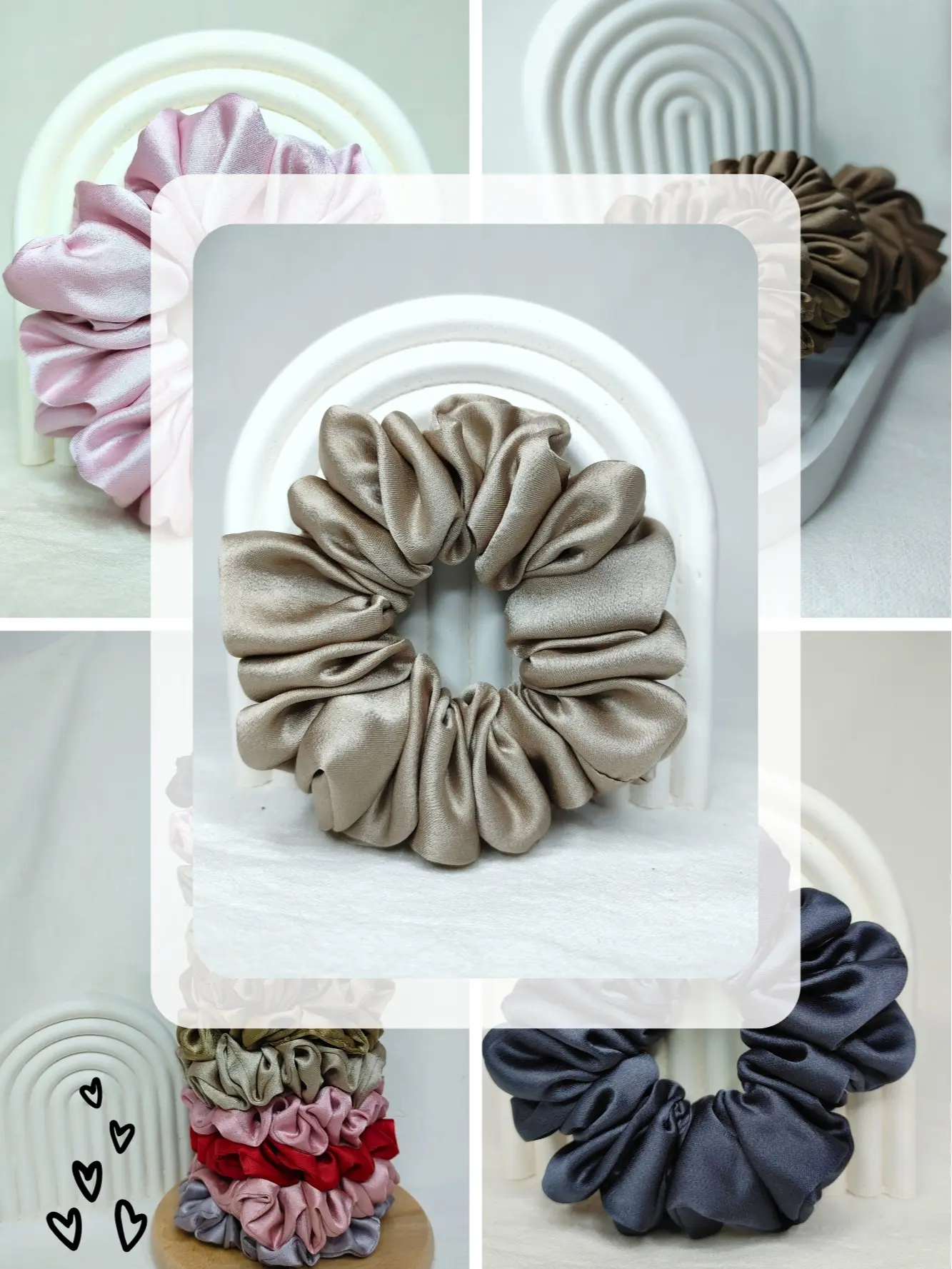 Basic Silk Scrunchie by Rachelleeanoor