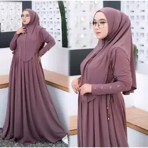 GAMIS MIELA INNARA BACIS SET HIJAB BUSUI ( FREE HIJAB BERGO) JERSEY SPANDEX PREMIUM
