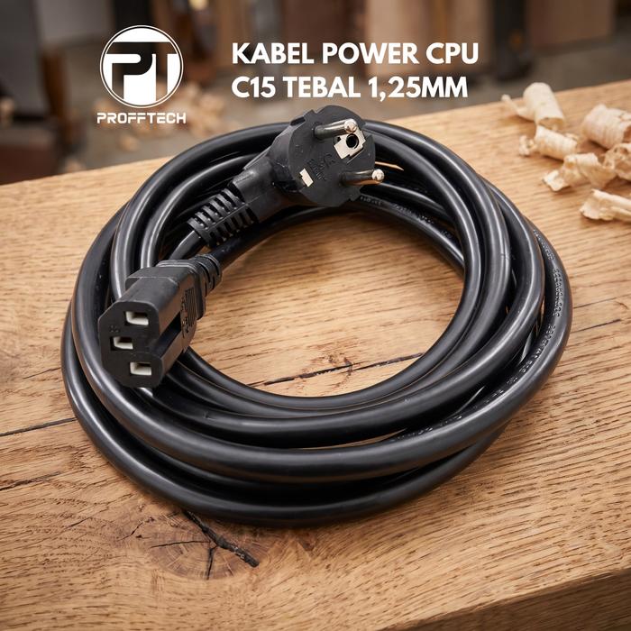 Gambar Proff Tech Kabel Power CPU 5 Meter 3 x 1.25 mm High Quality untuk CPU PSU UPS Rice Cooker 250V 10A - Computer, Pc - 1,8 Meter dari ProffTech Indonesia Kota Administrasi Jakarta Pusat Tokopedia