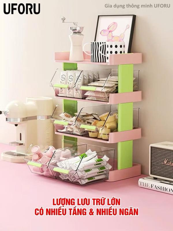   UFORU x RAINBOW  - Kệ để đồ đa năng nhiều tầng đựng gia vị bánh kẹo cốc uống nước...nhiều màu sắc hot 2025 - UF492 