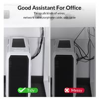 Gambar OLYPS Mouse Headset Earphone Kabel Cables HDMI Cable Cases Protectors Winders,Reusable/Stickable Storage rope Office accessories - 1PC  Cable Tie, Black dari Olyps Store Kab. Tangerang 3 Tokopedia