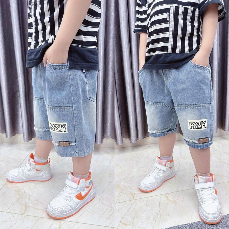 [M3807] Quần Short Jeans Ngố 18-56KG Phong cách Hàn Quốc cho bé trai Hottrend chất liệu bền dễ giặt thoáng mát thương hiệu uy tín