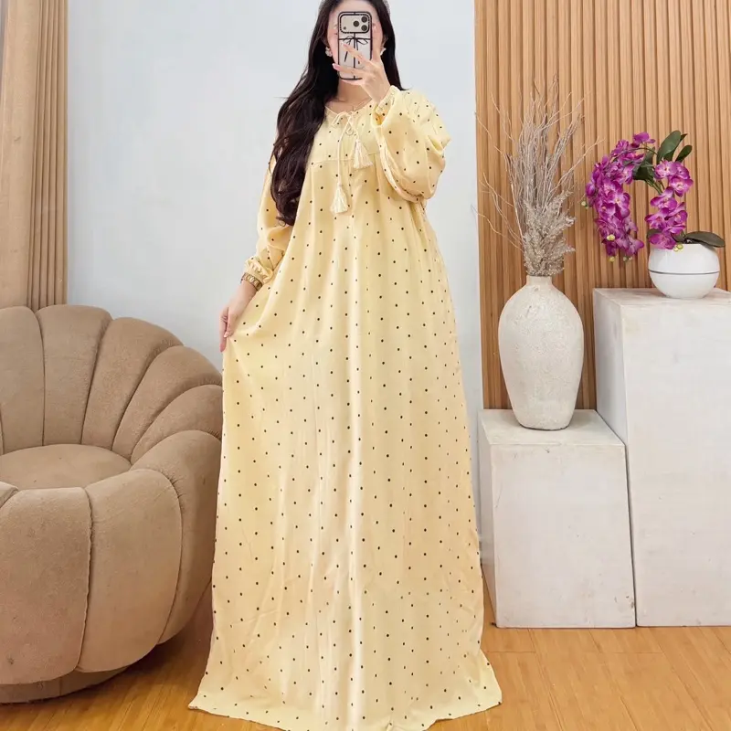 GAMIS POLKADOT JUMBO BAHAN RAYON PREMIUM MAXI DRESS MOTIF POLKADOT VIRAL TERBARU