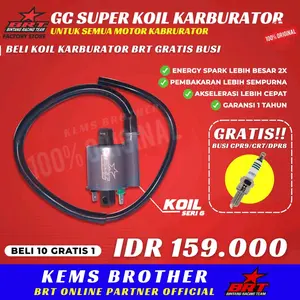 SUPER COIL BRT ORIGINAL GC UNTUK MOTOR KARBURATOR GRATIS BUSI BRT MOTOR