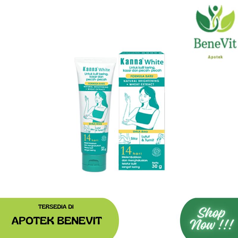 Kanna White || Foot Lotion 30g melembabkan dan mencerahkan siku dan lutut Hand Memutihkan 0