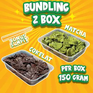 PAKET BUNDLING 2 BOX Keripik Pisang Cokelat Lumer Kemasan 150 Gram | KERIPIK PISANG Makanan Food Vanilla Manis Snack Chips Cemilan Kripik Vanila Banana Camilan