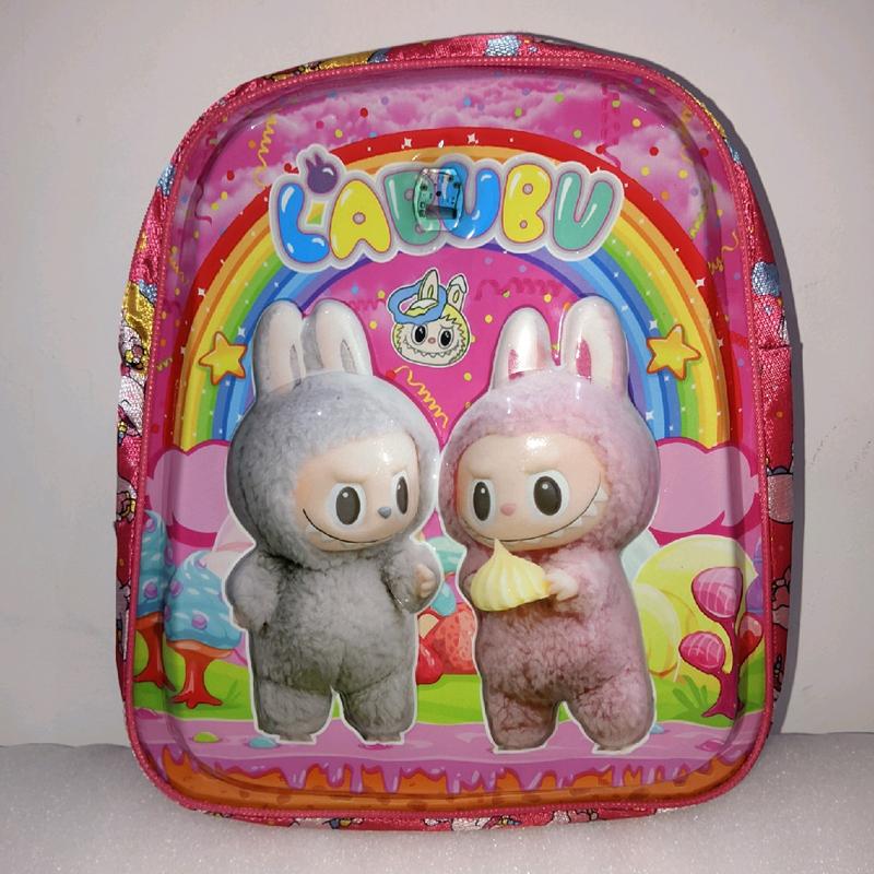 TAS SEKOLAH ANAK TK CEWE GAMBAR LABUBU BER LED (DUA RUANGAN)TAS RANSEL ANAK GAMBAR FASHION 5