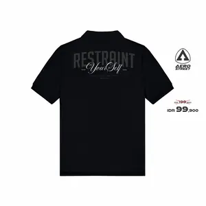 Aerostreet Polo Shirt Restraint Hitam Man Poloshirt QFAA2 Aerostreet Polo Shirt Restraint Hitam Man Poloshirt QFAA2