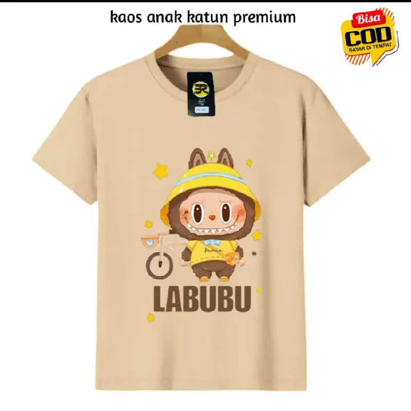 Baju Kaos Labubu Viral Anak Perempuan Laki-laki Premium Lengan Pendek - Kaos Anak Labubu 4