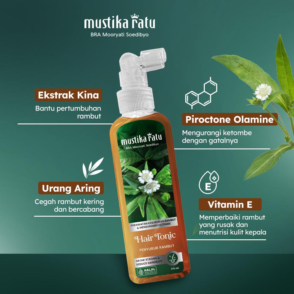 Mustika Ratu Hair Tonic Penyubur Rambut Herbal 75 ml - Produk Utama Penyubur Rambut Herbal 75 ml