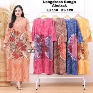 longdress kaos, longdress murah ,longdress ibu hamil , daster santuy ukuran All size Wanita Katun Panjang Motif Busui Bumil Lengan