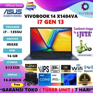 ASUS VIVOBOOK 14 X1404VA Core i7 1355U 16GB 1TBSSD W11 14" FHD IPS