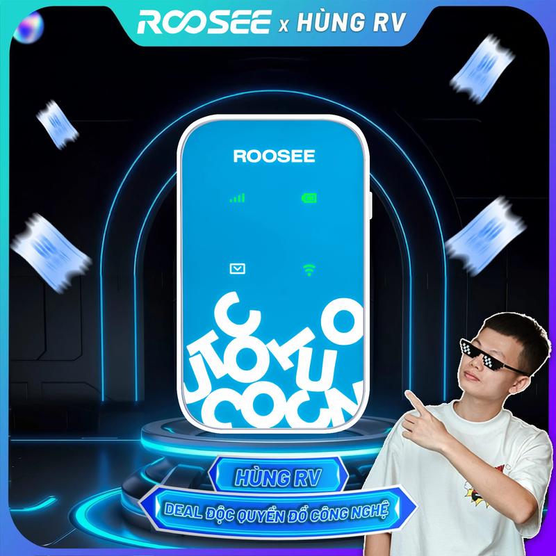 HUNG RV VIDEO Bộ phát wifi 4G di động mini ROOSEE M610 chuẩn wifi 6 không cần lắp sim dễ mang theo