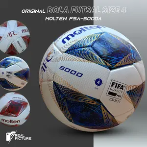 Bola Futsal Original 100% Molten F5A-5000A Size 4 Asli Empuk Putsal Ori Cover Press