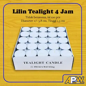 Lilin Tealight / Lilin Aroma Terapi / Lilin kaleng isi 100 Pcs