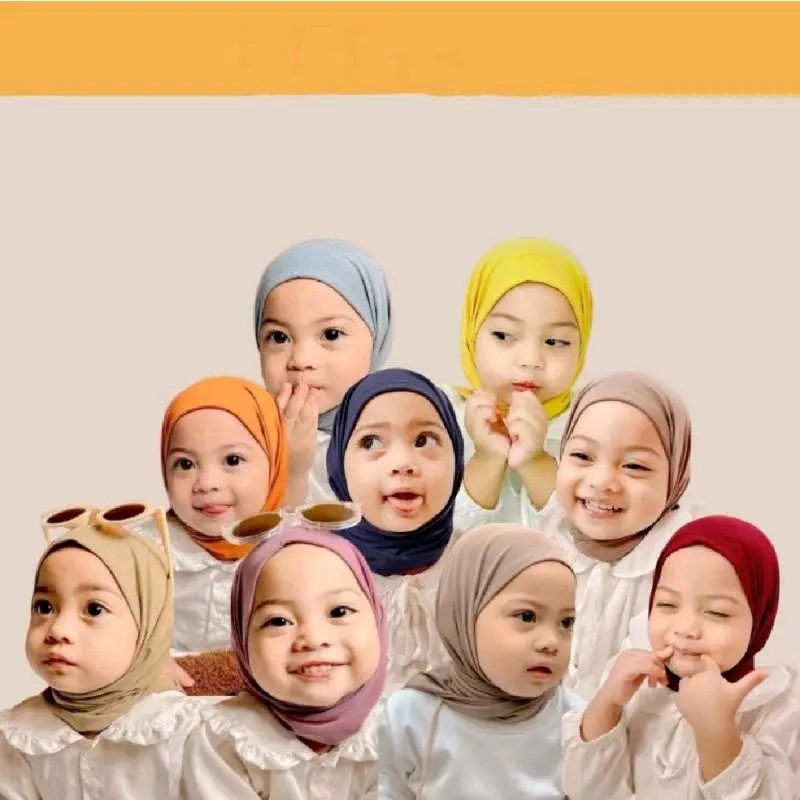Pasmina Jersey anak 0-3 tahun Pashmina Instan Muslim Jilbab 2
