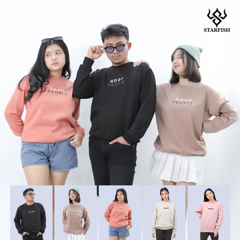 STARFISH SWEATER BASIC SABLON GLOW IN THE DARK GOOD PEOPLE SIZE M&XXL (PRIA & WANITA) 0