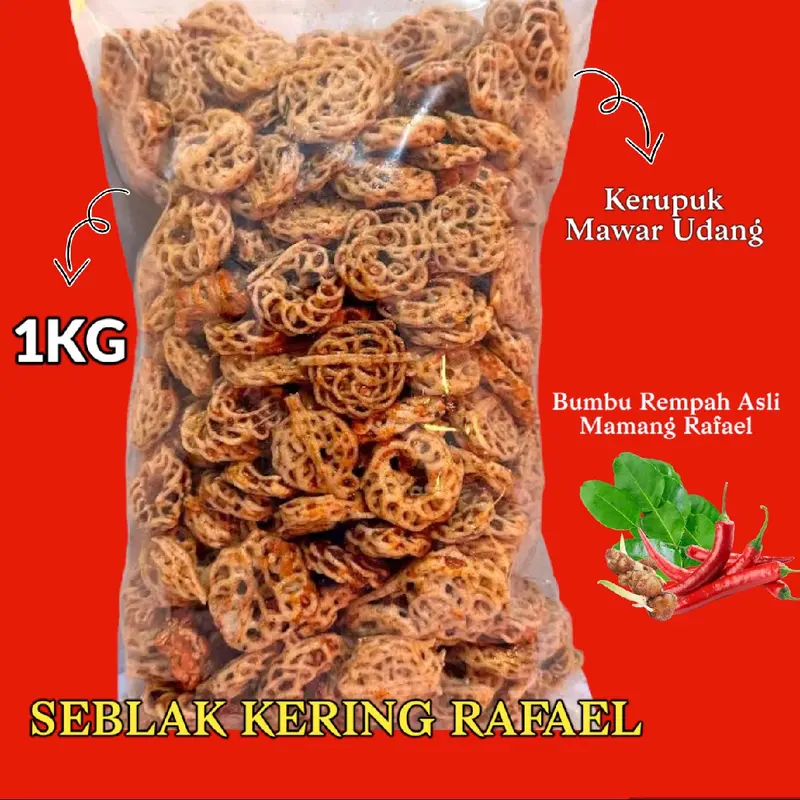 Seblak Kering Rafael 1Kg Kerupuk Mawar Udang Food 0