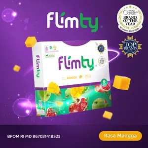 Flimty Minuman Serbuk rasa Mango - 1 box isi 16 sachet (Bikin Makan Enak Jadi Tenang)