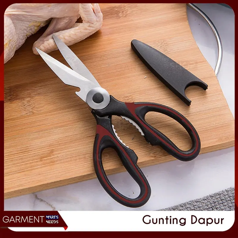 Gunting Dapur Serbaguna Warna Panda Pemotong Sayur Daging Pembuka Tutup Botol Stainless Steel 1