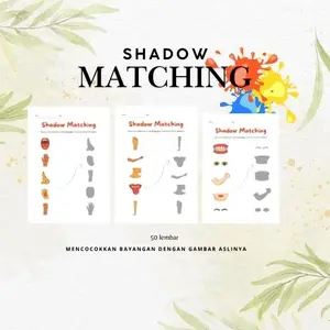 LEMBAR KERTAS MENCOCOKKAN/MATCHING  untuk anak-anak gambar lucu-lucu