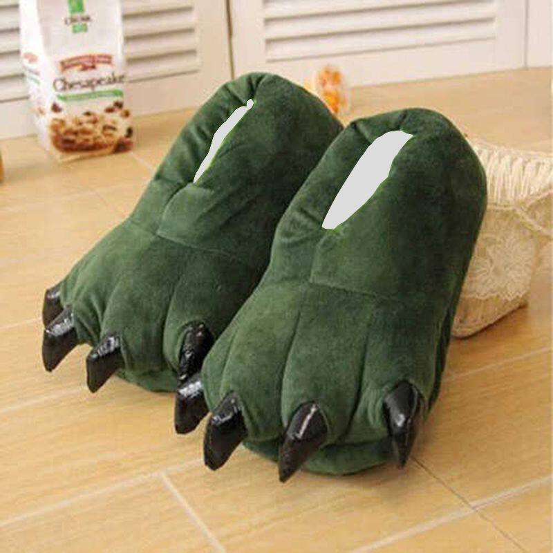 Cartoon Animal Shoes Paw Shoes Autumn and Winter Lovers Bag with Warm Shoes Men and Women Children Monster Home Shoes 8