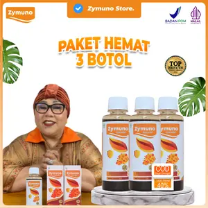 ZYMUNO [Paket 3 Botol Lebih Hemat 40%] - 200 ml - Alami, Organik, BPOM & Halal